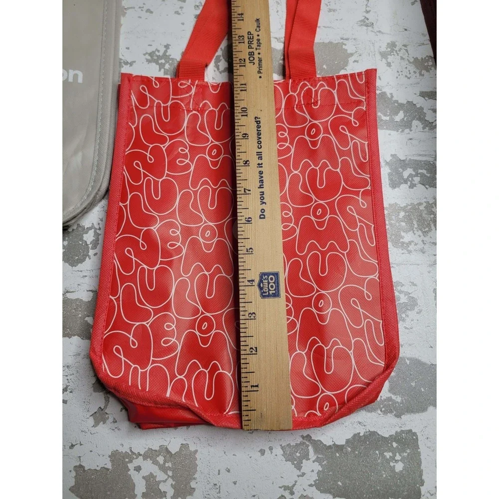 Lululemon‎ Small Reusable Bags Set of 3 Red Tan Maroon